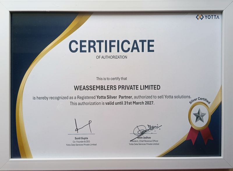 Weassemblers Certificate